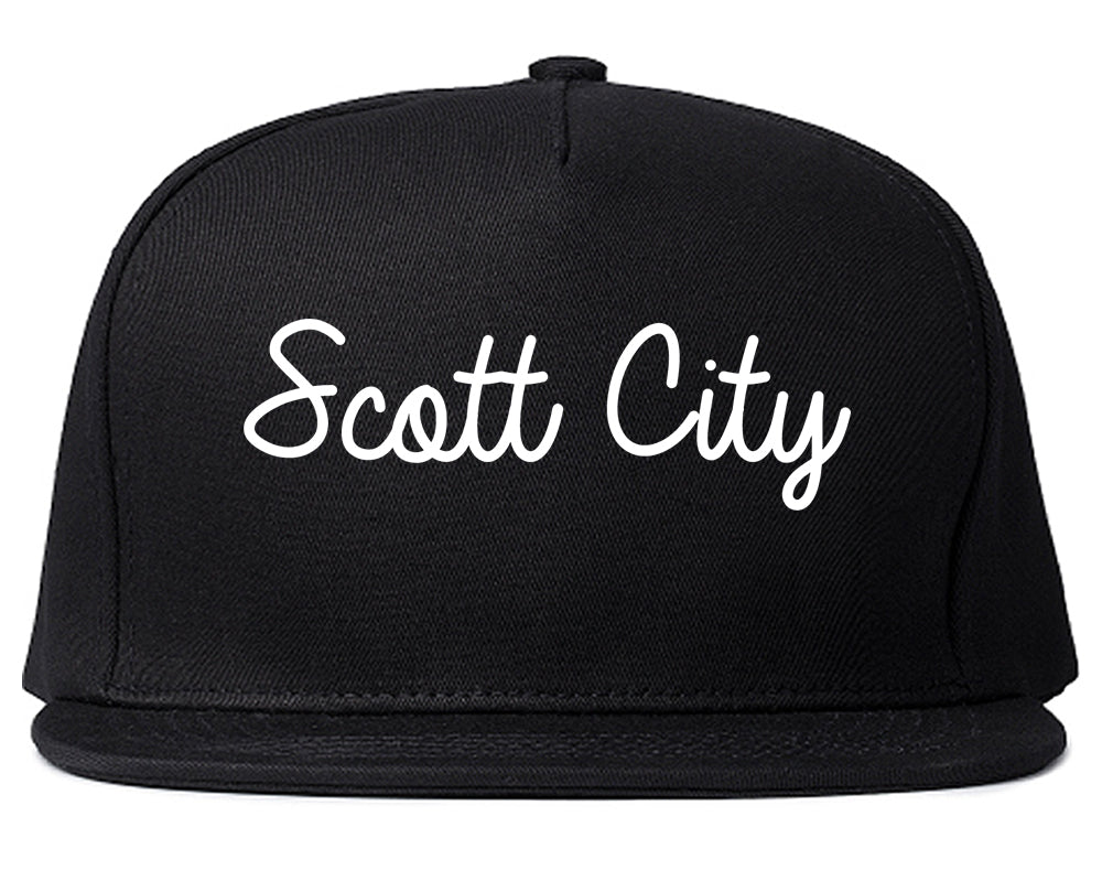 Scott City Missouri MO Script Mens Snapback Hat Black
