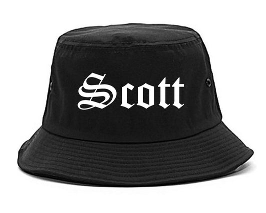 Scott Louisiana LA Old English Mens Bucket Hat Black