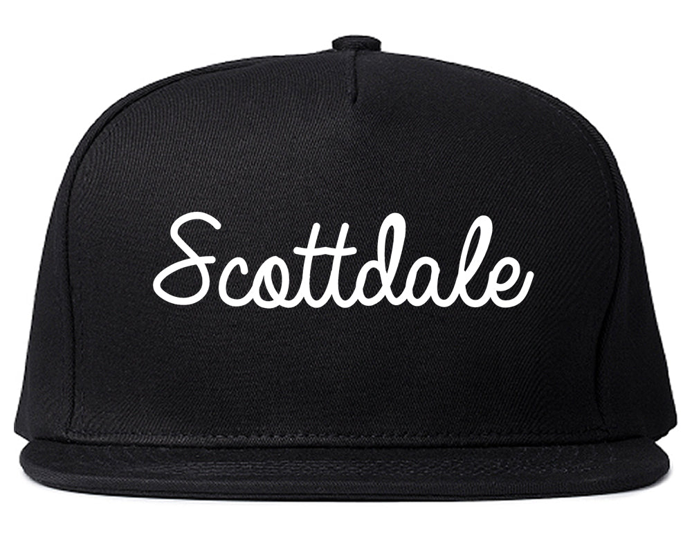 Scottdale Pennsylvania PA Script Mens Snapback Hat Black