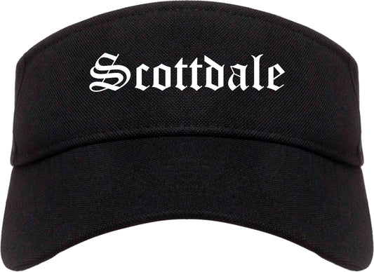 Scottdale Pennsylvania PA Old English Mens Visor Cap Hat Black