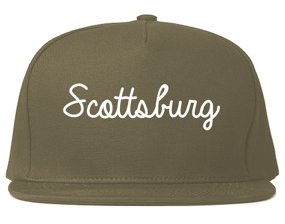 Scottsburg Indiana IN Script Mens Snapback Hat Grey