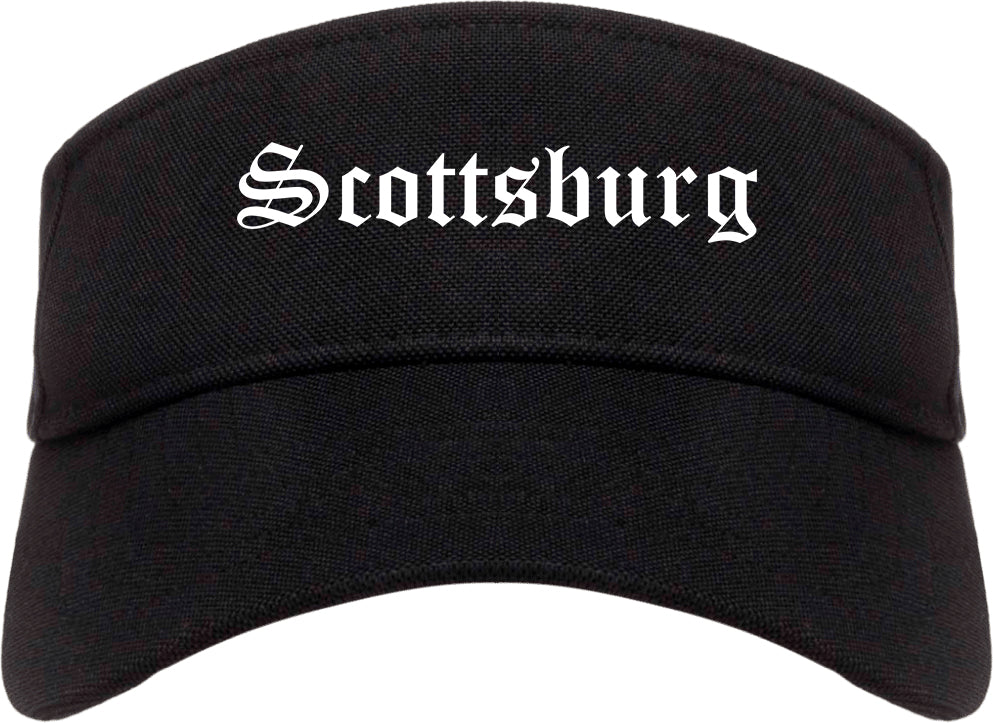 Scottsburg Indiana IN Old English Mens Visor Cap Hat Black