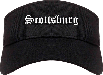 Scottsburg Indiana IN Old English Mens Visor Cap Hat Black