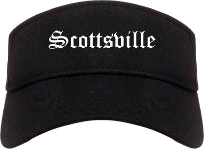 Scottsville Kentucky KY Old English Mens Visor Cap Hat Black