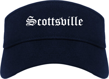 Scottsville Kentucky KY Old English Mens Visor Cap Hat Navy Blue