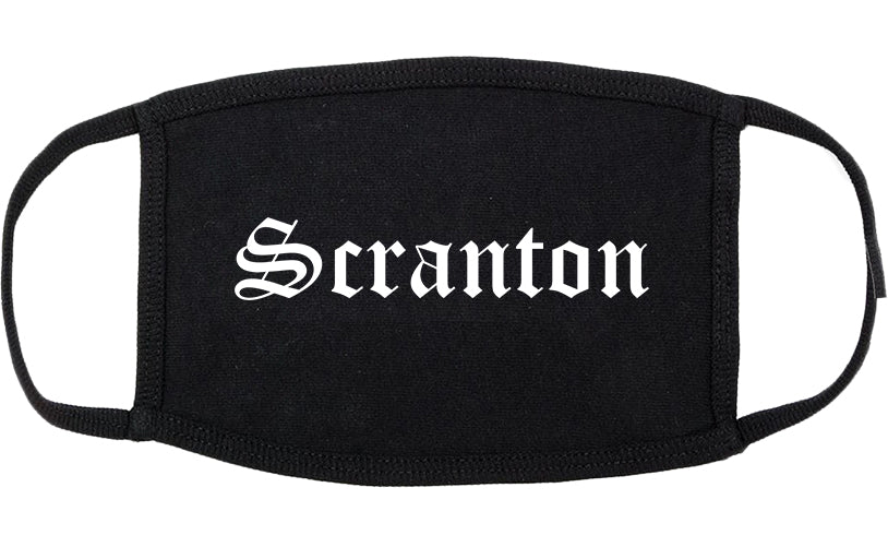 Scranton Pennsylvania PA Old English Cotton Face Mask Black