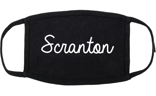 Scranton Pennsylvania PA Script Cotton Face Mask Black