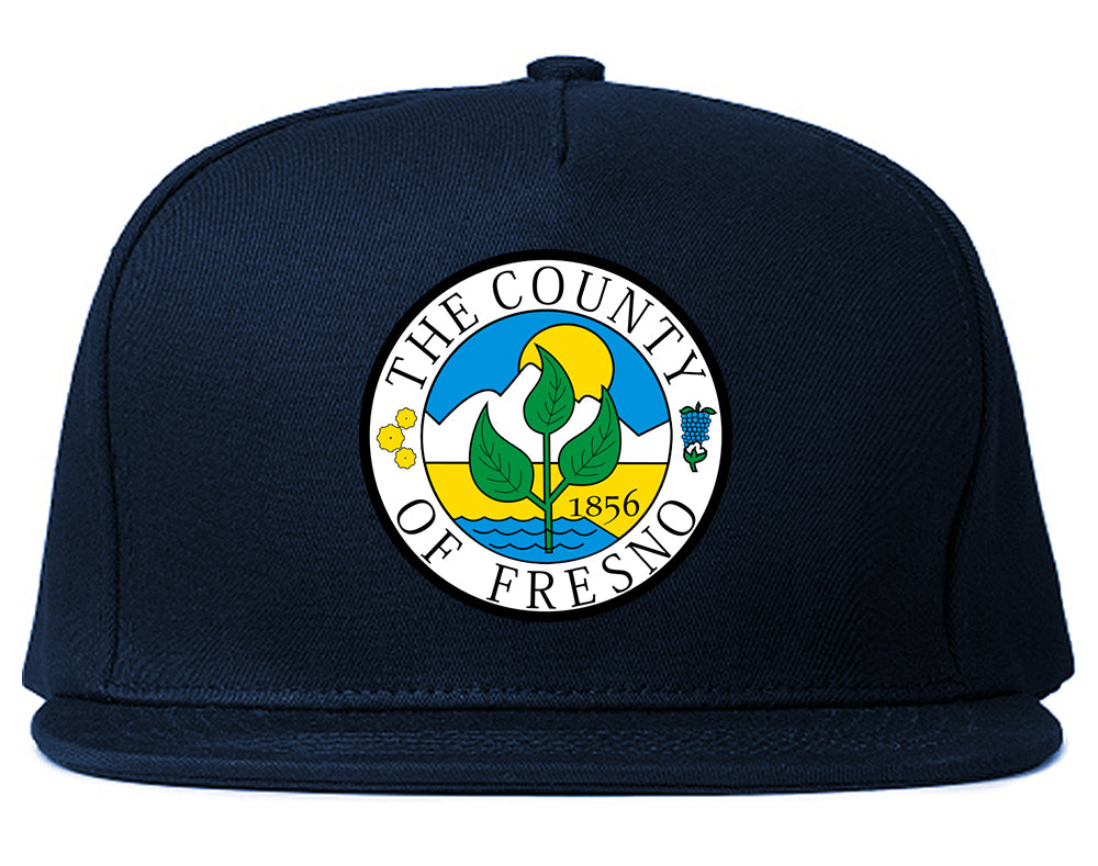 Seal Of Fresno California County Mens Snapback Hat Navy Blue