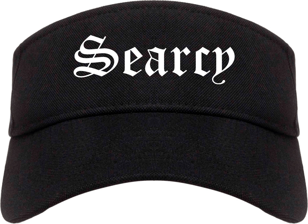 Searcy Arkansas AR Old English Mens Visor Cap Hat Black