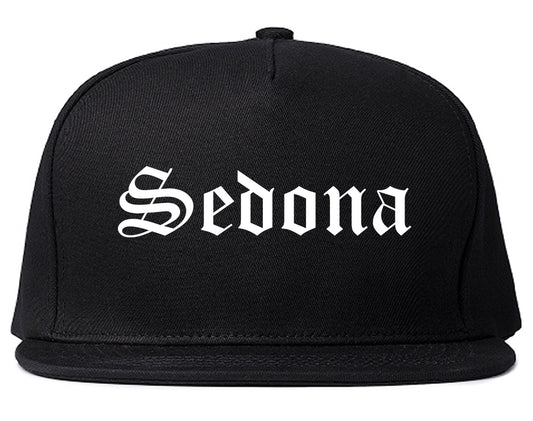 Sedona Arizona AZ Old English Mens Snapback Hat Black