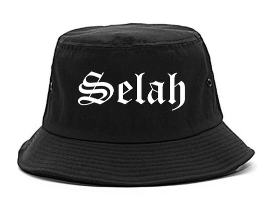 Selah Washington WA Old English Mens Bucket Hat Black