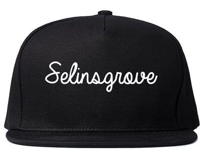 Selinsgrove Pennsylvania PA Script Mens Snapback Hat Black