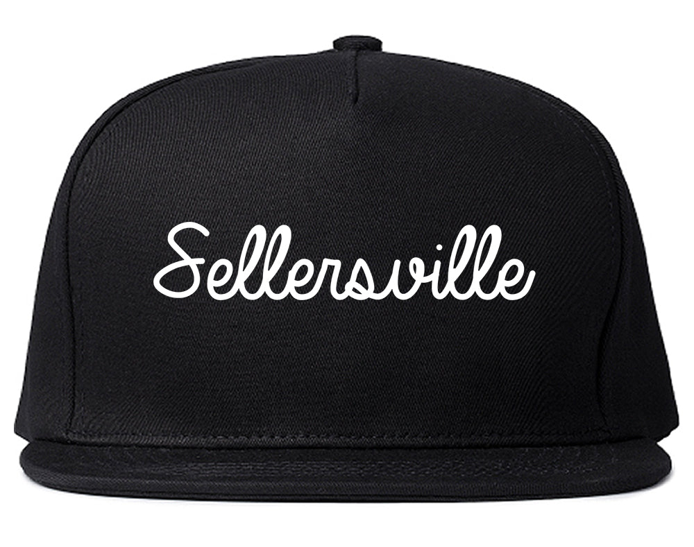 Sellersville Pennsylvania PA Script Mens Snapback Hat Black