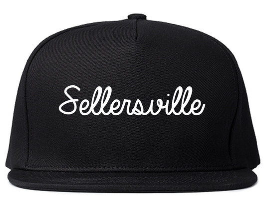 Sellersville Pennsylvania PA Script Mens Snapback Hat Black