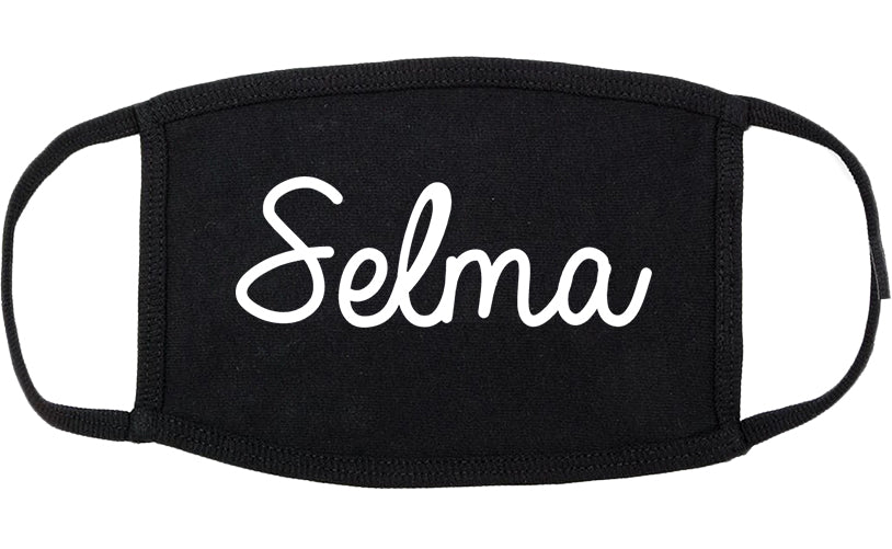 Selma Alabama AL Script Cotton Face Mask Black