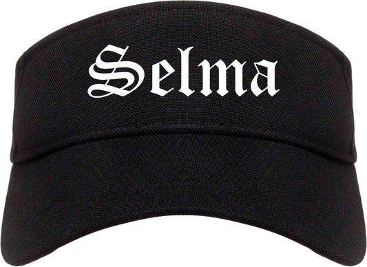 Selma North Carolina NC Old English Mens Visor Cap Hat Black