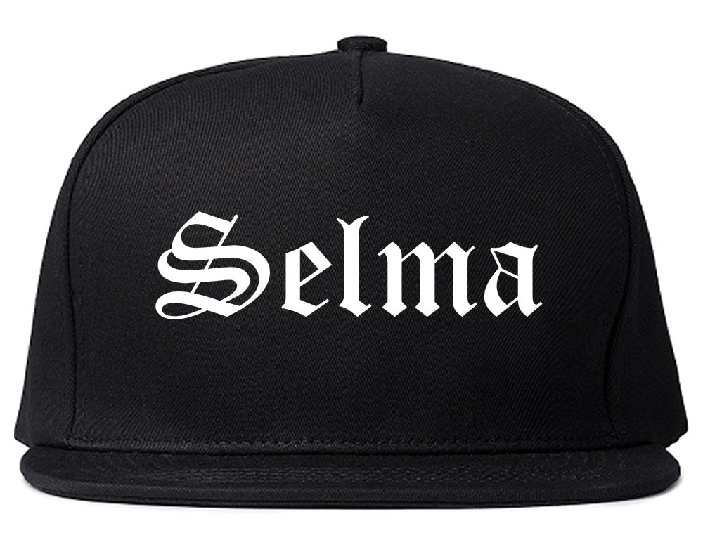 Selma Texas TX Old English Mens Snapback Hat Black
