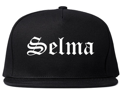 Selma Texas TX Old English Mens Snapback Hat Black