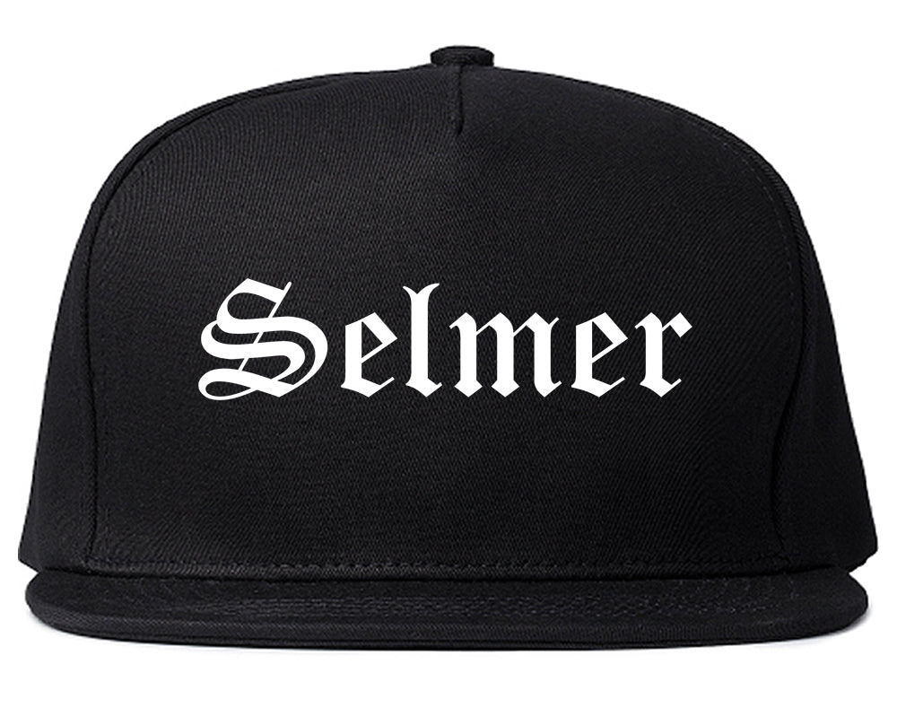 Selmer Tennessee TN Old English Mens Snapback Hat Black