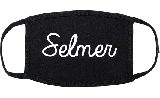 Selmer Tennessee TN Script Cotton Face Mask Black