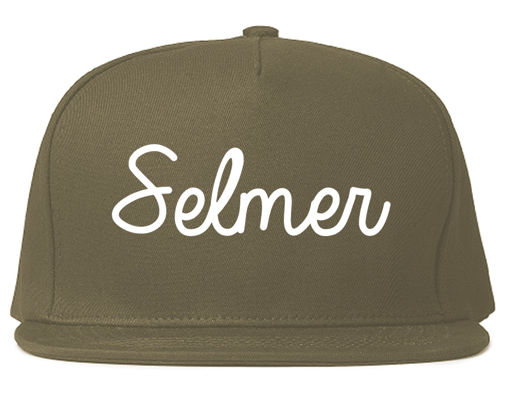 Selmer Tennessee TN Script Mens Snapback Hat Grey