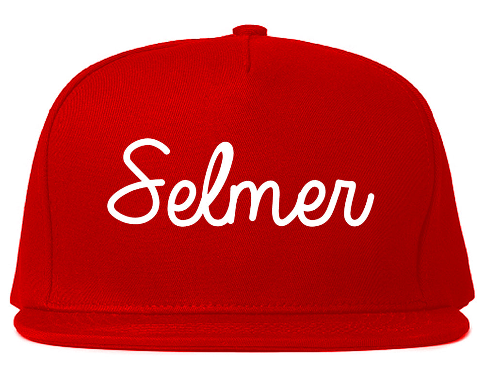Selmer Tennessee TN Script Mens Snapback Hat Red