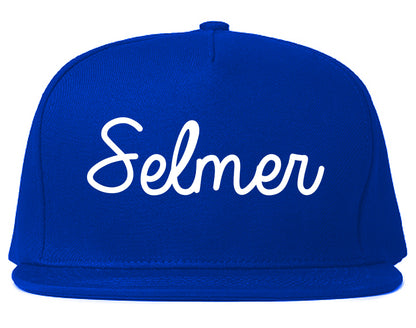 Selmer Tennessee TN Script Mens Snapback Hat Royal Blue
