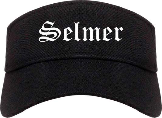Selmer Tennessee TN Old English Mens Visor Cap Hat Black
