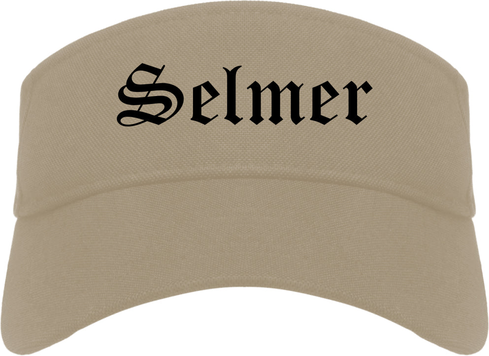Selmer Tennessee TN Old English Mens Visor Cap Hat Khaki