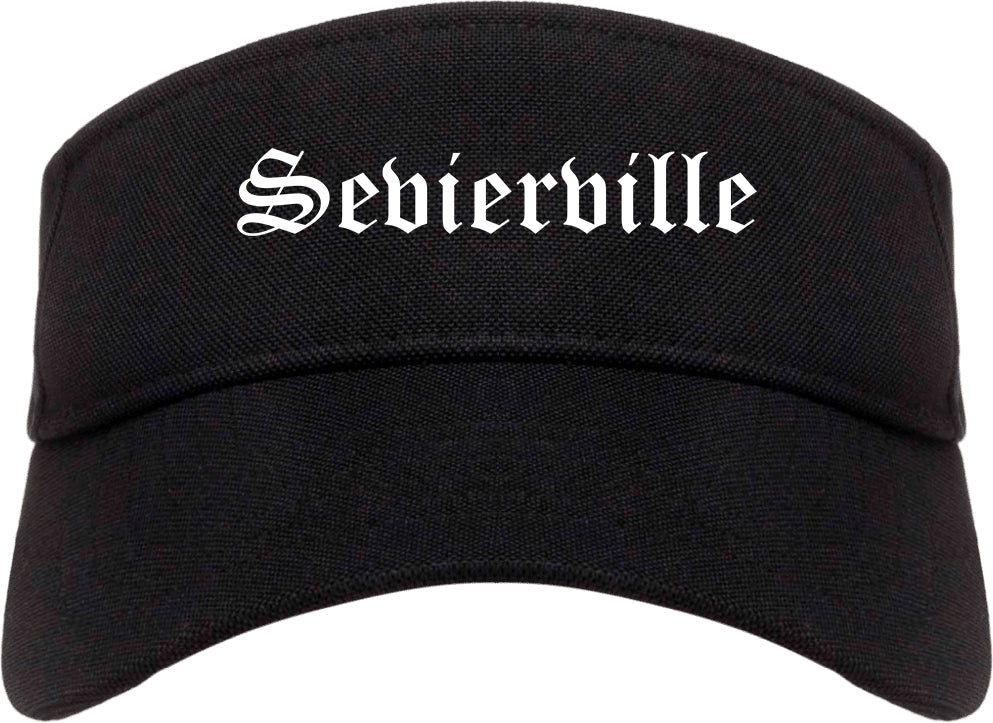 Sevierville Tennessee TN Old English Mens Visor Cap Hat Black