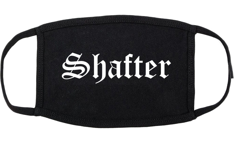 Shafter California CA Old English Cotton Face Mask Black