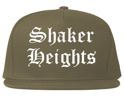 Shaker Heights Ohio OH Old English Mens Snapback Hat Grey