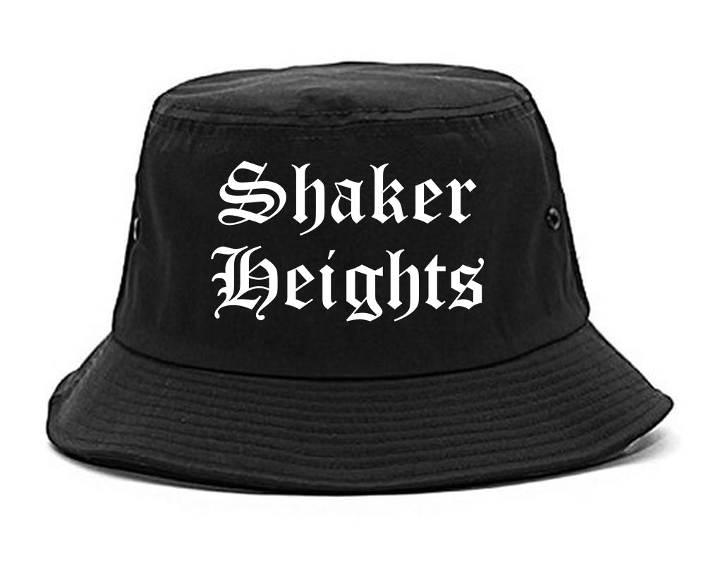Shaker Heights Ohio OH Old English Mens Bucket Hat Black
