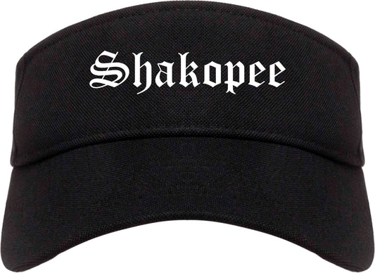 Shakopee Minnesota MN Old English Mens Visor Cap Hat Black