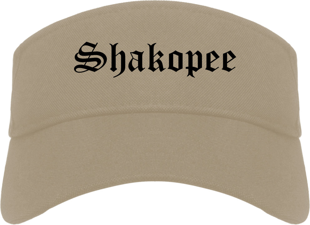 Shakopee Minnesota MN Old English Mens Visor Cap Hat Khaki