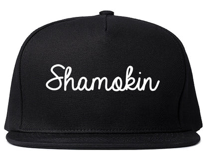 Shamokin Pennsylvania PA Script Mens Snapback Hat Black