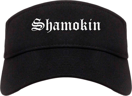 Shamokin Pennsylvania PA Old English Mens Visor Cap Hat Black