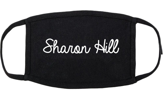 Sharon Hill Pennsylvania PA Script Cotton Face Mask Black