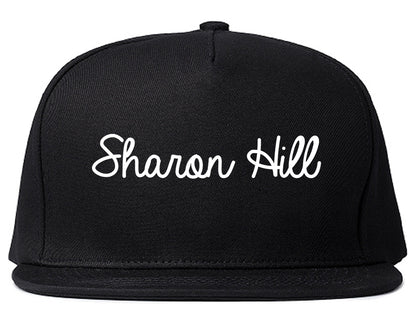 Sharon Hill Pennsylvania PA Script Mens Snapback Hat Black