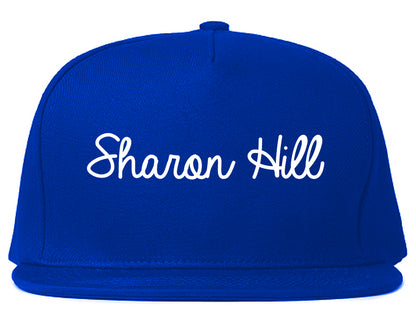 Sharon Hill Pennsylvania PA Script Mens Snapback Hat Royal Blue