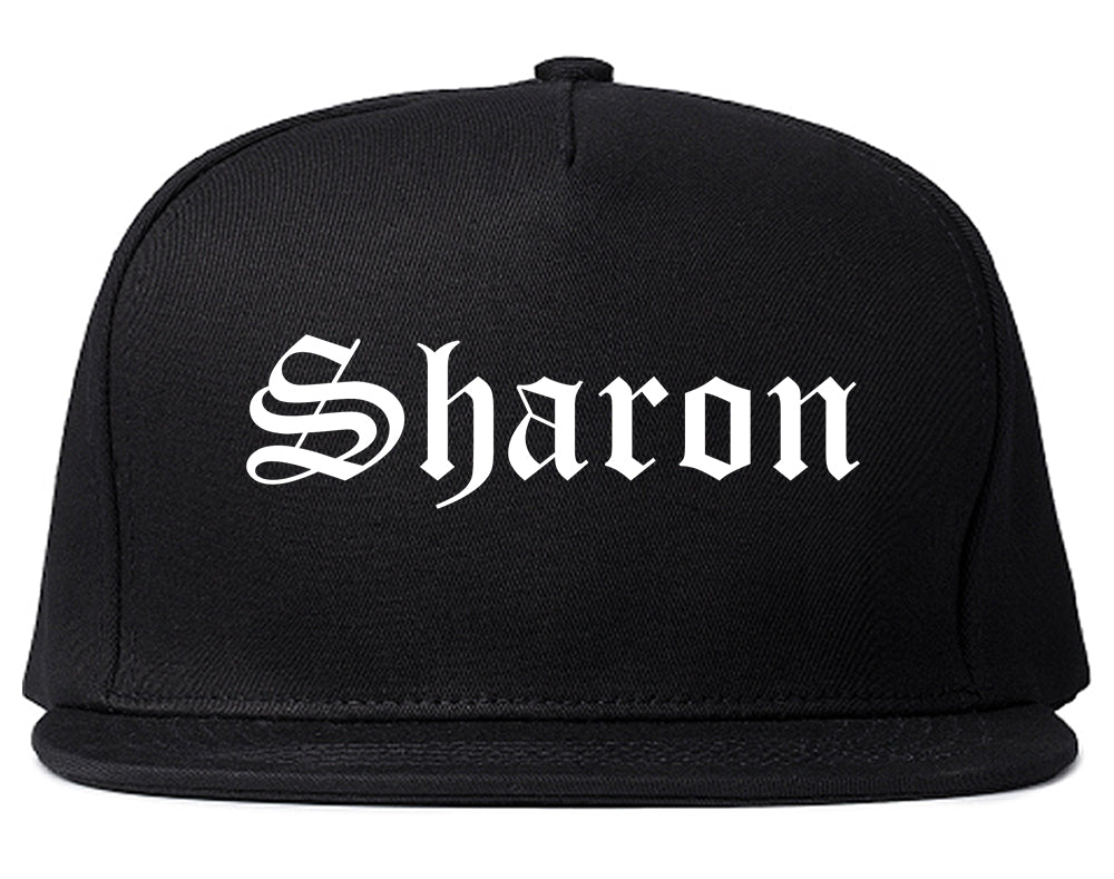 Sharon Pennsylvania PA Old English Mens Snapback Hat Black