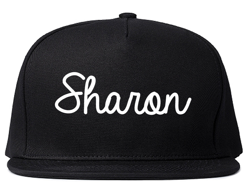 Sharon Pennsylvania PA Script Mens Snapback Hat Black