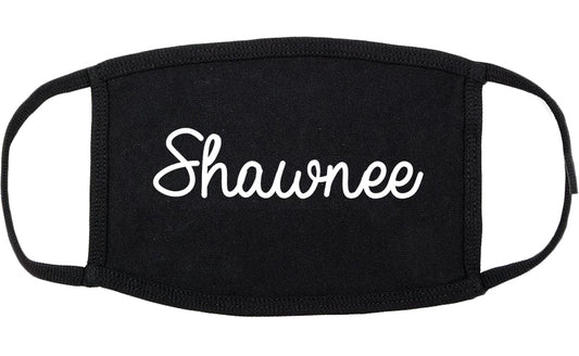 Shawnee Kansas KS Script Cotton Face Mask Black
