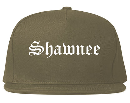 Shawnee Oklahoma OK Old English Mens Snapback Hat Grey