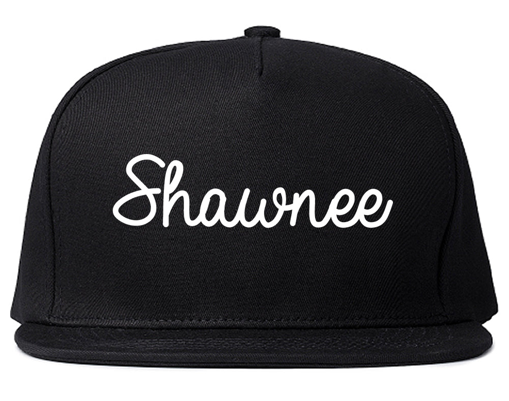 Shawnee Oklahoma OK Script Mens Snapback Hat Black