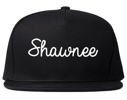 Shawnee Oklahoma OK Script Mens Snapback Hat Black