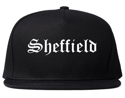 Sheffield Alabama AL Old English Mens Snapback Hat Black