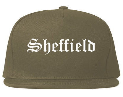 Sheffield Alabama AL Old English Mens Snapback Hat Grey