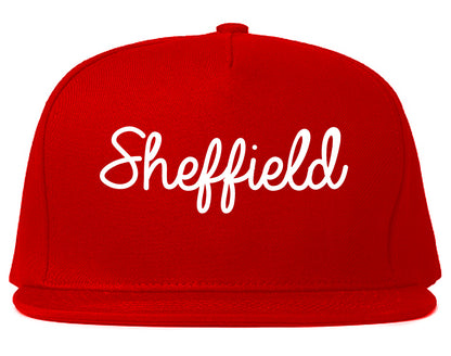 Sheffield Alabama AL Script Mens Snapback Hat Red
