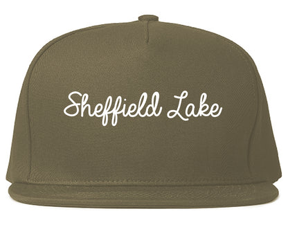 Sheffield Lake Ohio OH Script Mens Snapback Hat Grey